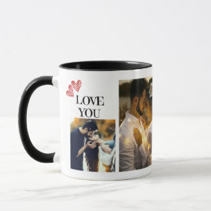 "Love you" valentine's day simple couple photo  Mug