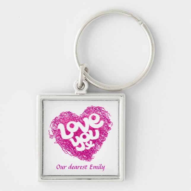 Love you x Emily keychain (Front)
