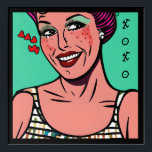 Love You xoxo Retro Pop Art<br><div class="desc">Retro pop art style women with hearts. Love you. xoxo</div>