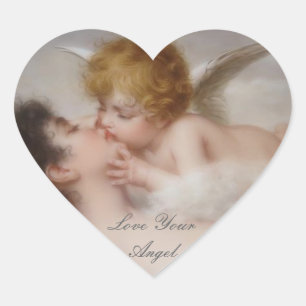 love your angel heart sticker