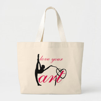 "Love Your Art" Rhythmic Gymnastics Dance Ba Large Tote Bag