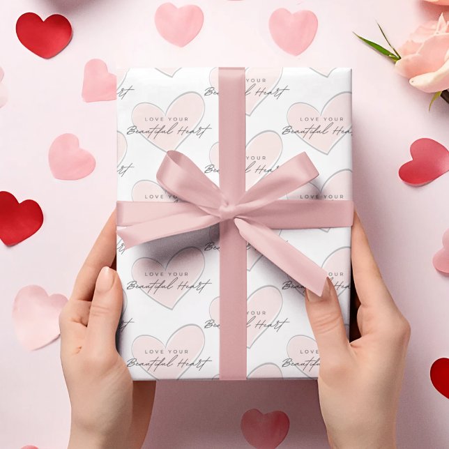 Love Your Beautiful Heart Wrapping Paper Set (Thank someone special with these, "Love your beautiful heart" wrapping paper sheets! )