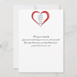 Love your body now thank you card
