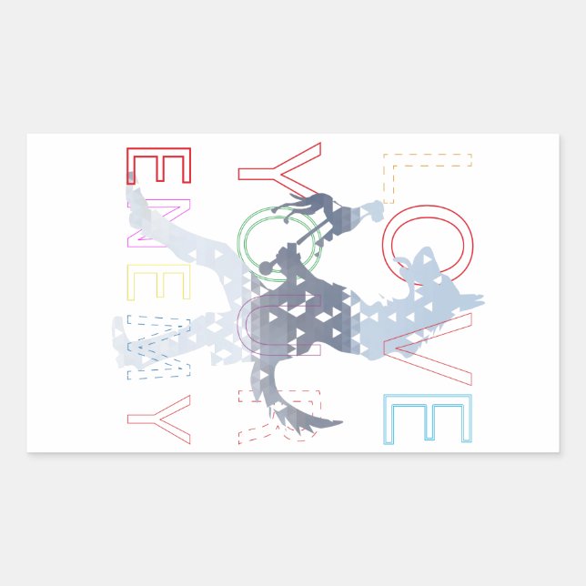 Love your Enemy Rectangular Sticker (Front)