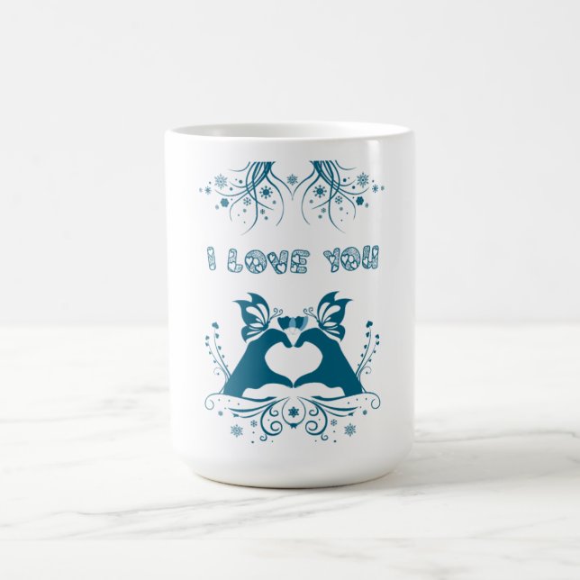 Love your Girlfriend, Celebrate your Valentine Magic Mug (Center)