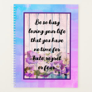 Love Your Life Blue Purple Country Planner