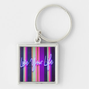 Love Your Life Colourful Positive Words Key Ring