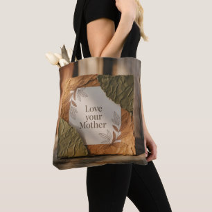 Love Your Mother Earth Eco Gift Vintage Art Tote Bag