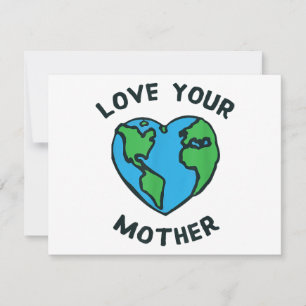 Love Your Mother Earth Heart Holiday Card