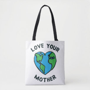 Love Your Mother Earth Heart Tote Bag