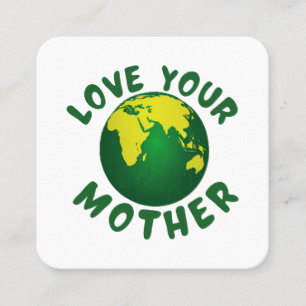 Love your mother square business card