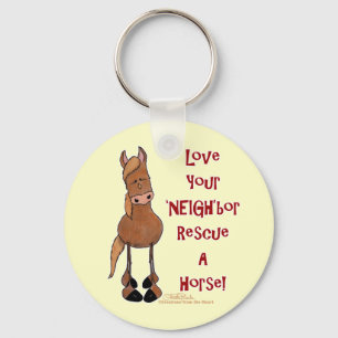 Love Your NEIGHbor Horse Rescue Key Ring