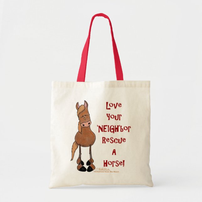 Love Your NEIGHbor Horse Rescue Tote Bag (Front)