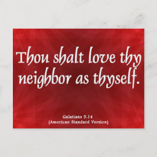 Love Your Neighbour Galatians 5:14 Postcard
