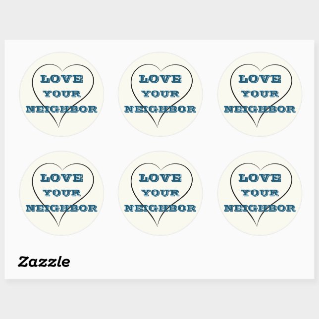 Love Your Neighbour Stickers (Sheet)