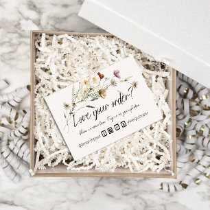 Love Your Order Small Business Order Insert Card 