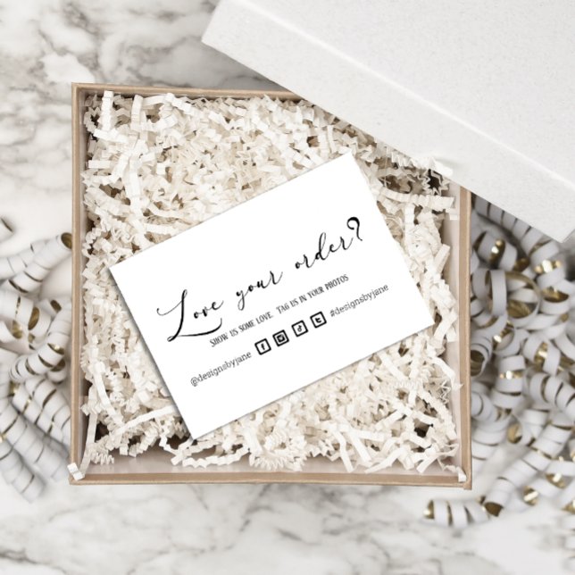 Love Your Order Small Business Order Insert Card  (Creator Uploaded)