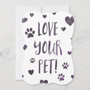love your pet invitation