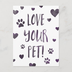 love your pet postcard
