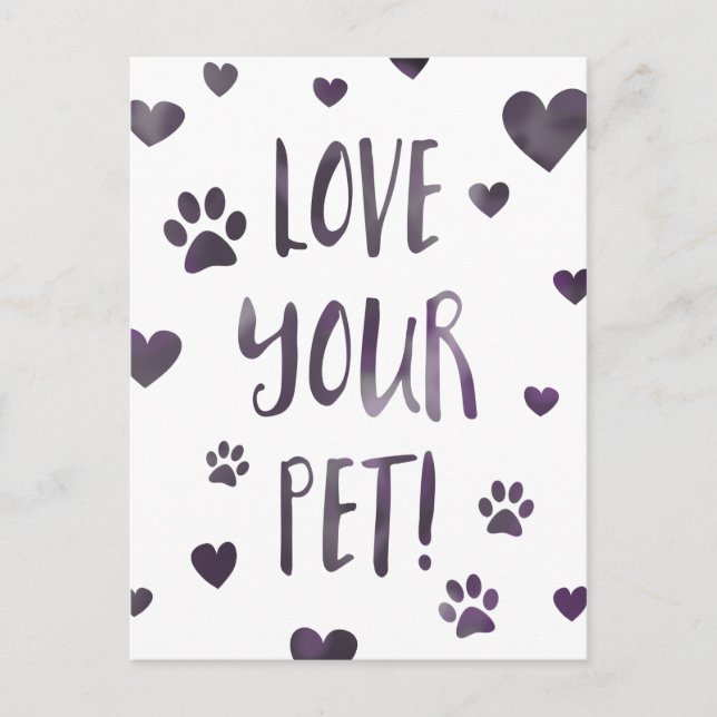 love your pet postcard (Front)