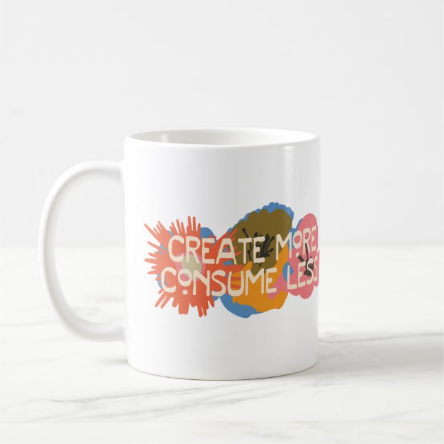 Love Your Planet: Create More Consume Less Coffee Mug (Left)