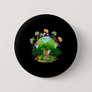 Love Your Planet Mother Earth T Shirt  6 Cm Round Badge