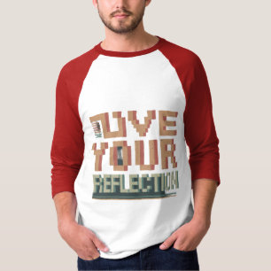 Love Your Reflection Men's Basic 3/4 Sleeve Raglan T-Shirt