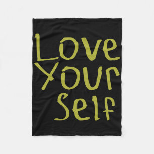 Love Your Self Sticker Fleece Blanket