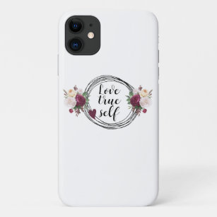 "Love Your True Self" Floral Design Case-Mate Case-Mate iPhone Case