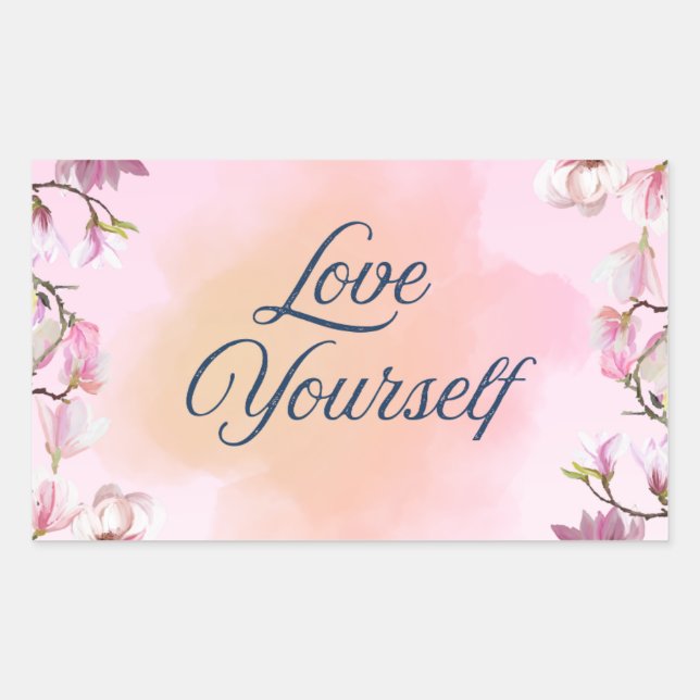 Love Yourself Aesthetic Sticker (Front)