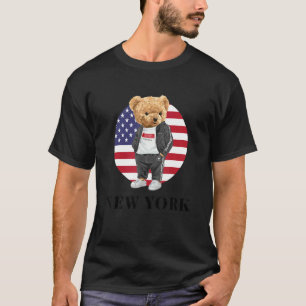 Love Yourself Cool Illustration Ny Teddy Bear With T-Shirt