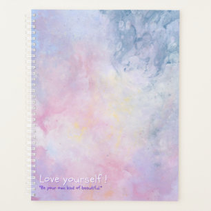 love yourself cute girly rainbow colour planner