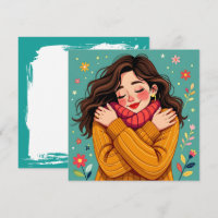 Love Yourself | Girl Hugging Herself