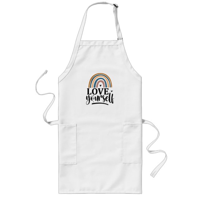 Love yourself long apron (Front)