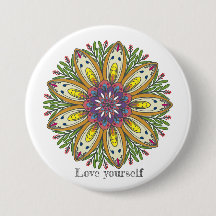 Love yourself mandala flowers