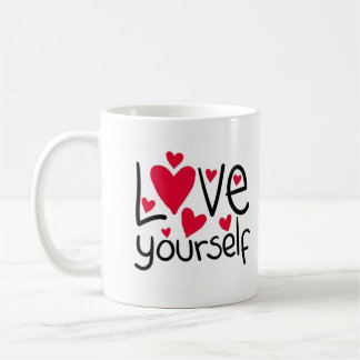 Love Yourself Mug-A Perfect Gift with a Cute Heart Coffee Mug