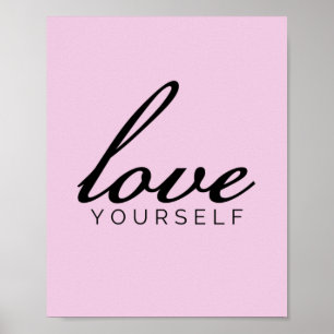 Love Yourself Quote On Happiness Poster