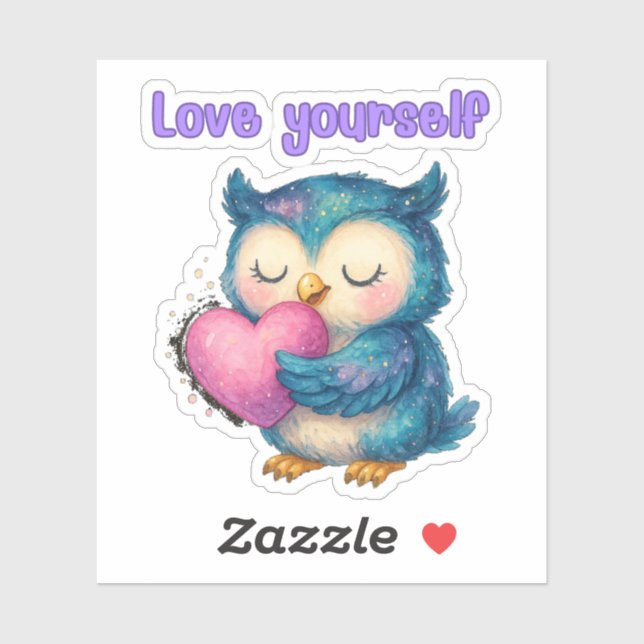 Love Yourself – Self-Love Owl Die-Cut Vinyl (Sheet)