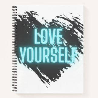 Love yourself spiral notebook, hard cover notebook