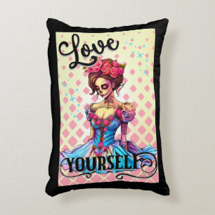 Love Yourself Sugar Skull Decorative Cushion