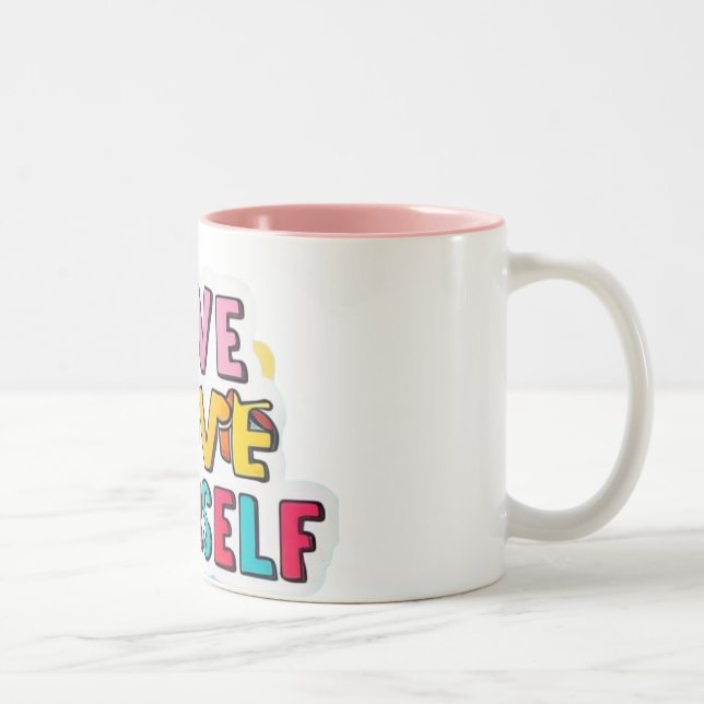 Love Yourself  Two-Tone Coffee Mug (Right)