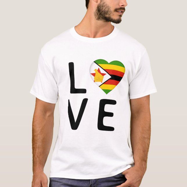 Love - Zimbabwe Flag T-Shirt (Front)