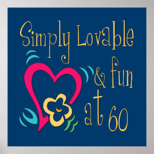 Loveable and Fun 60th Birthday Poster