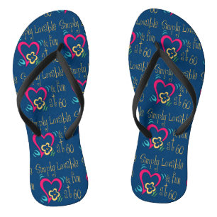 Loveable and Fun 60th Birthday Thongs