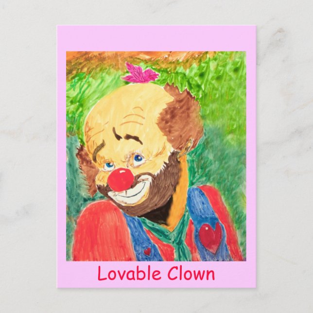 Loveable Clown Postcard (Front)