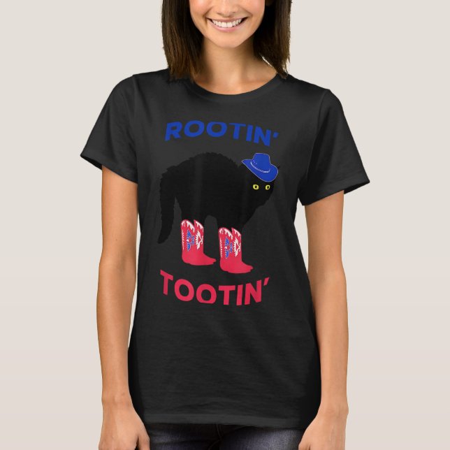 Loveable Cowboy Cat, Rootin Tootin Cat  T-Shirt (Front)