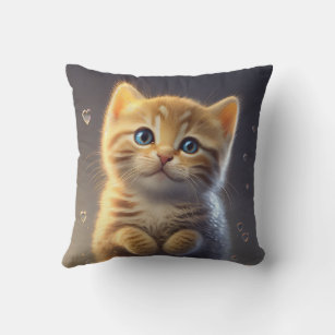 Loveable Ginger Tabby Kitten Cushion