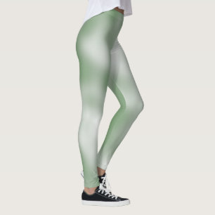 Loveable Green Classic Shaded White Leggings