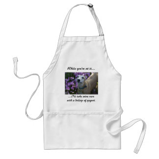 Loveable Greyhound.  A Greyhound's request Standard Apron
