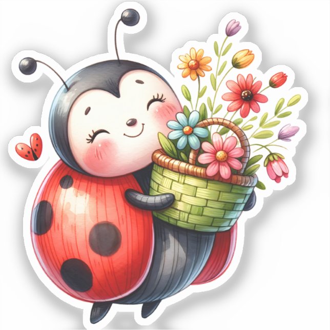 Loveable Ladybug Happy Birthday  (Front)